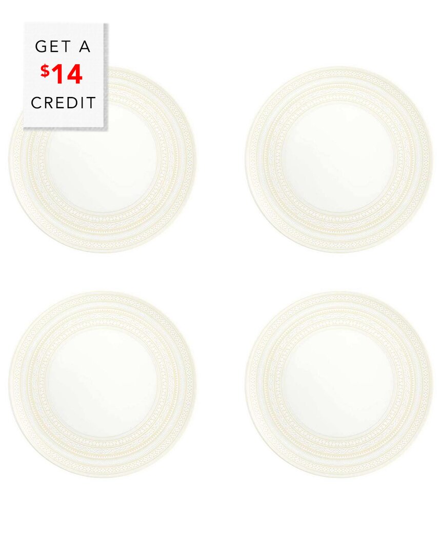 Vista Alegre Ivory Dinner Plates (set Of 4) With $14 Credit