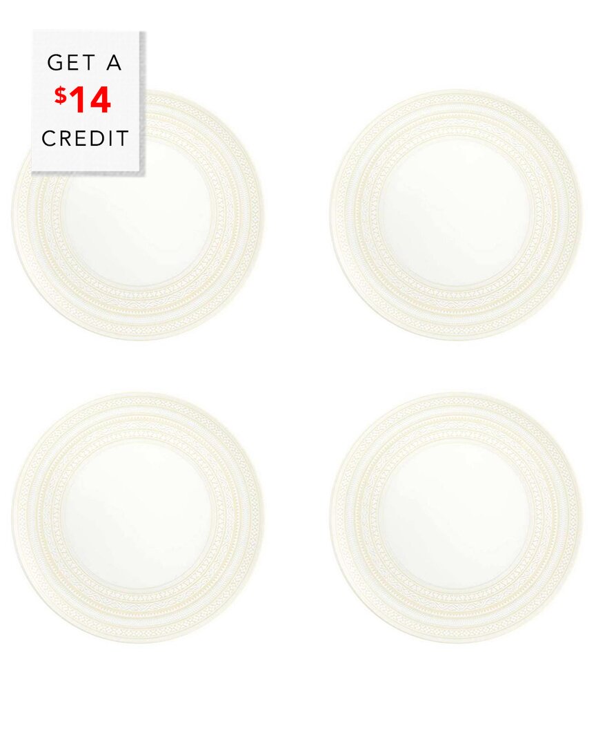 Vista Alegre Ivory Dinner Plates (set Of 4) With $14 Credit In Ivory