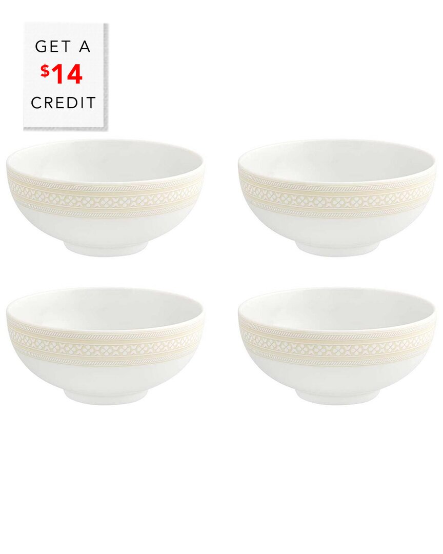 Vista Alegre Ivory Soup Bowls (set Of 4) With $14 Credit In Ivory