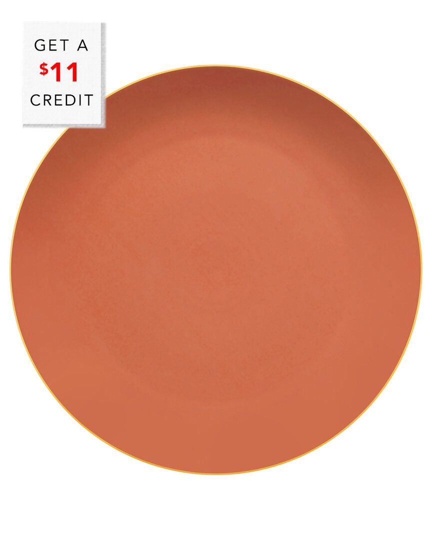 Vista Alegre Mar Salmon Charger Plate With $11 Credit In Orange