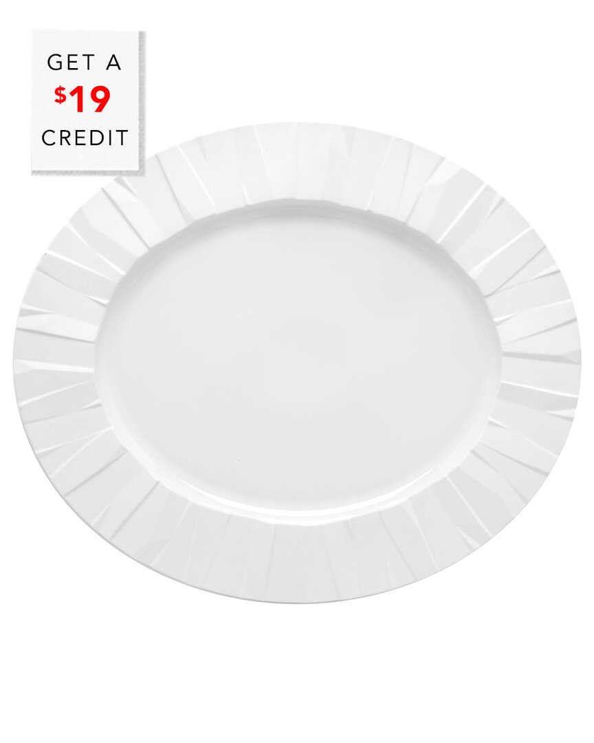 Vista Alegre Matrix Oval Platter With $19 Credit In White