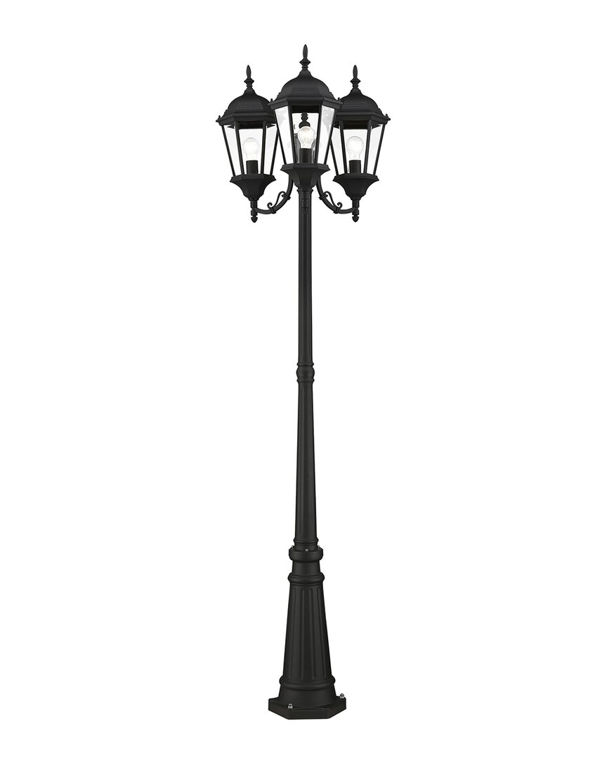 Livex Lighting 3-light Textured Black Outdoor Post-light