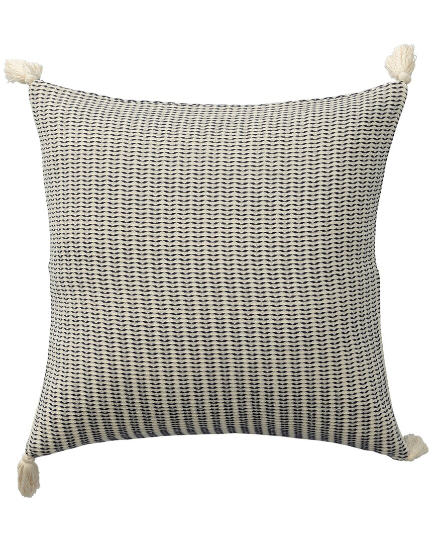 Lr Home Blesilda Transitional Stripes Throw Pillow In Navy