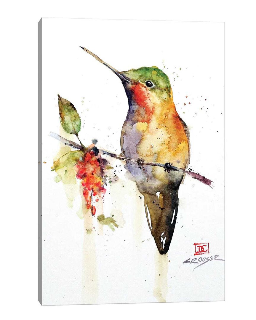 Shop Icanvas Hummingbird On Branch By Dean Crouser Wall Art