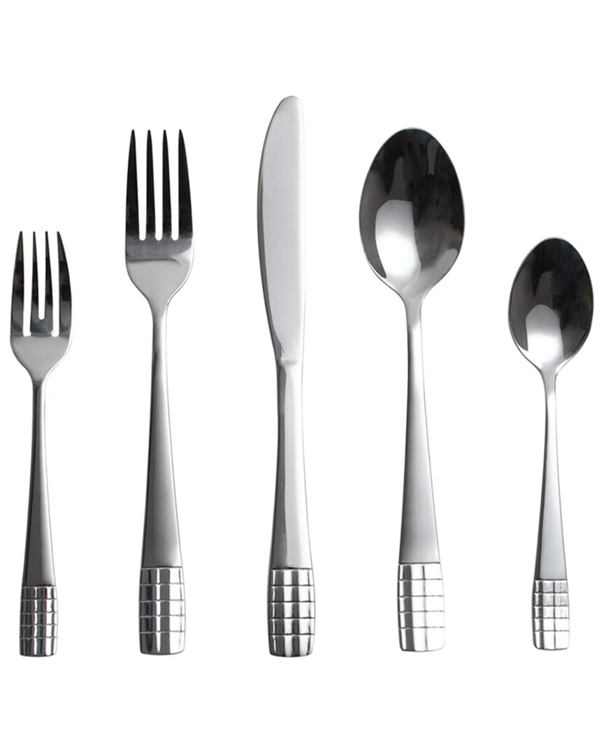 Alpine Cuisine 20pc Set Flatware Polished In Silver