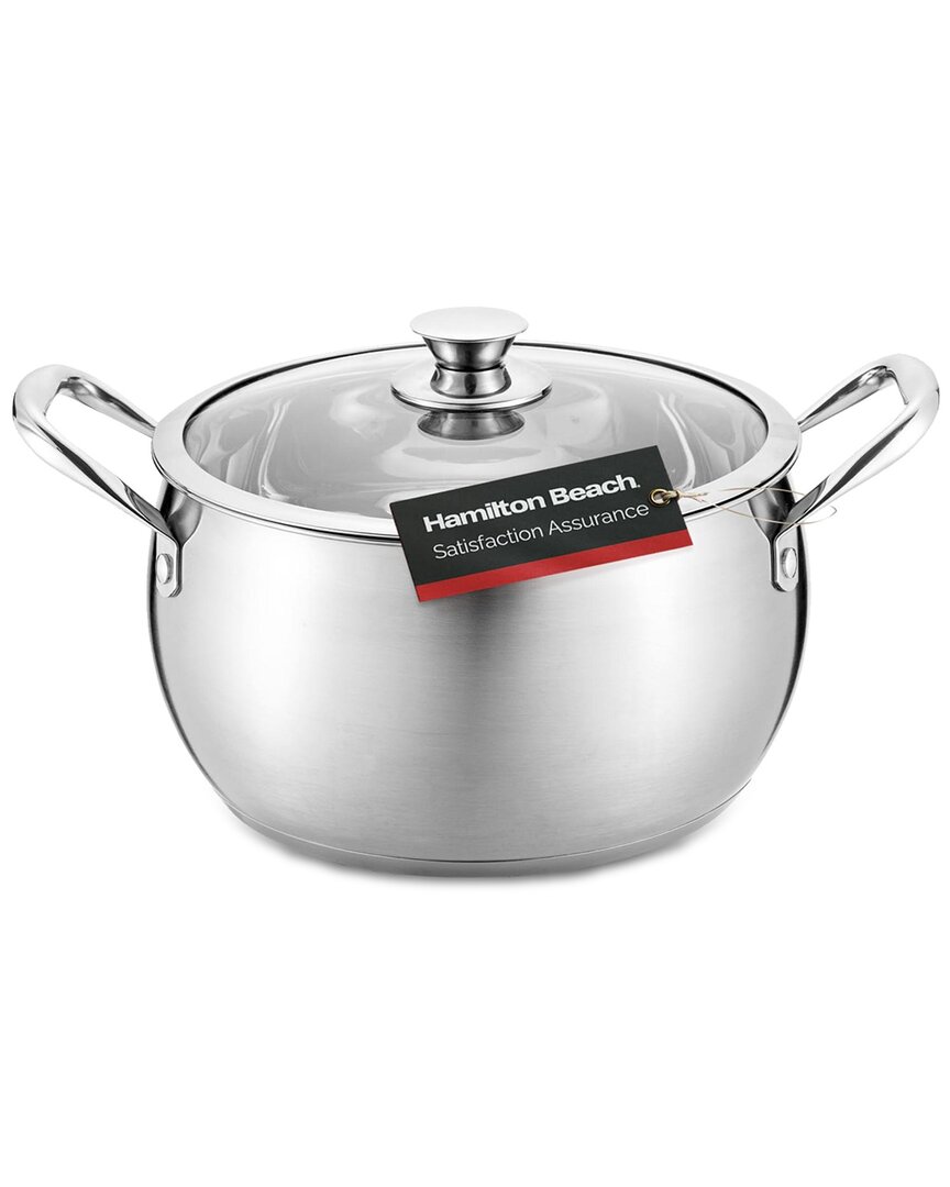 Hamilton Beach Ss Dutch Oven With Glass Lid 7qt In Silver