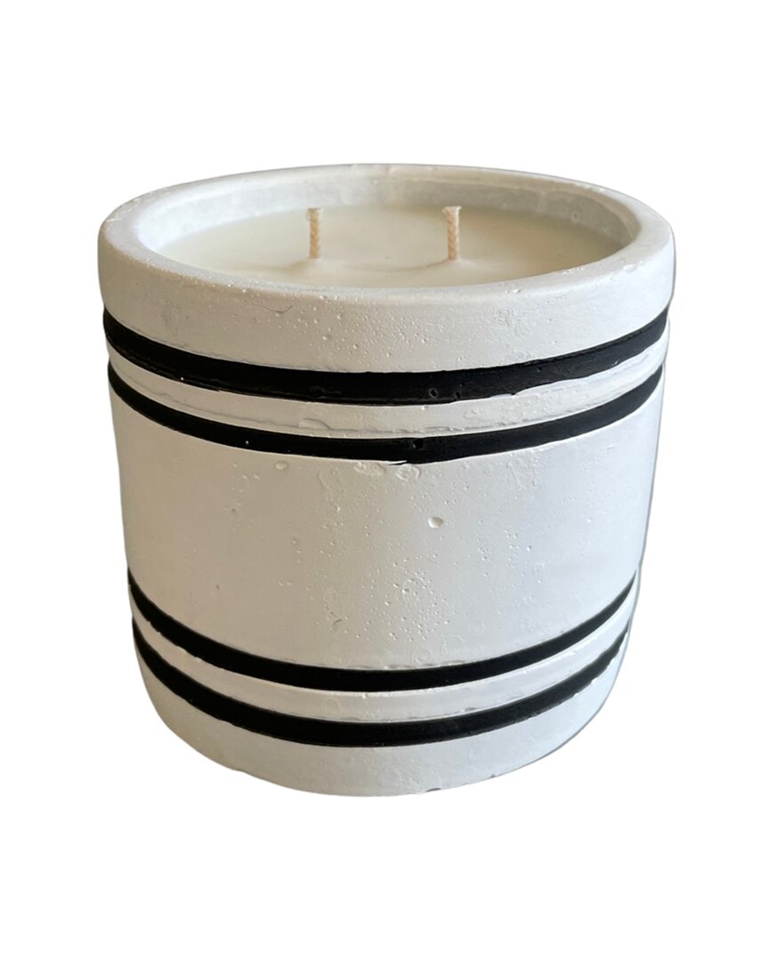 TLC CANDLE CO. TLC CANDLE CO. LUXURY SMALL STRIPED DESIGNER CANDLE - AMBER NOIR