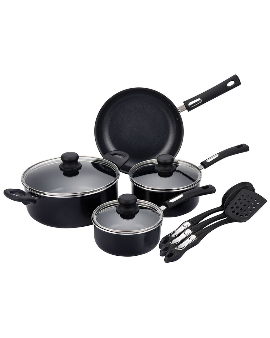 Hamilton Beach 12pc Set Aluminum Cookware Blalpine Cuisinek In Black