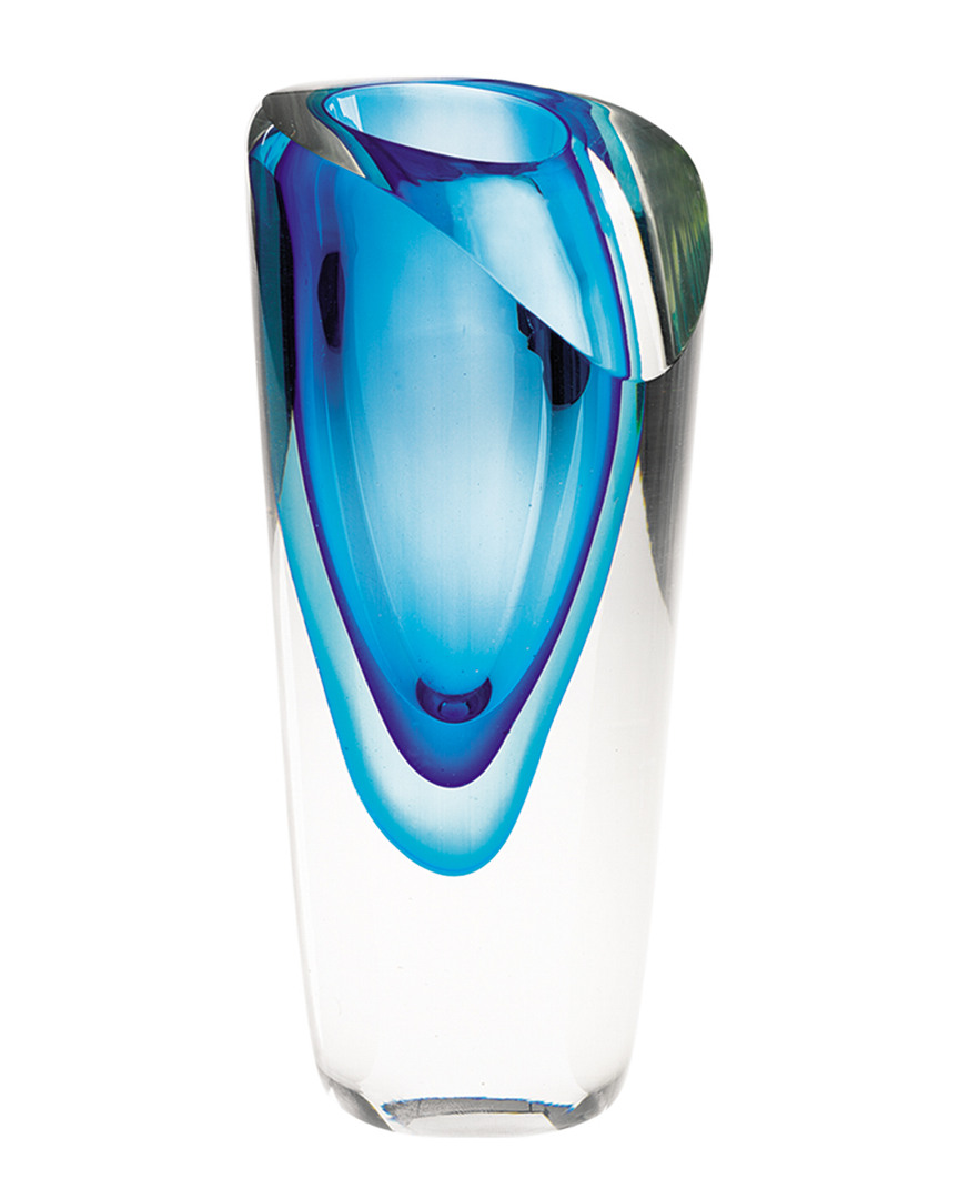 Badash Crystal Azure Murano Style Vase