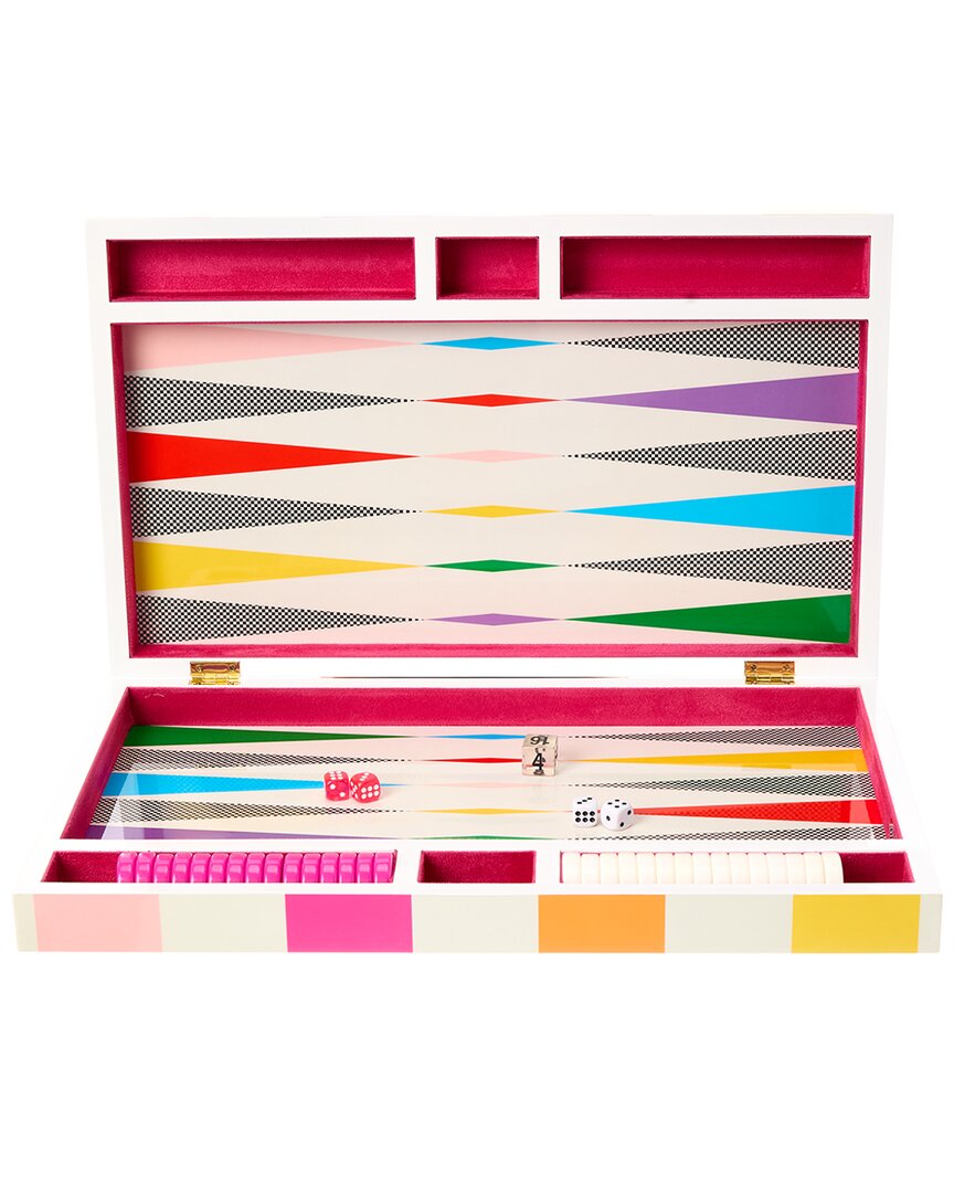 Jonathan Adler Checkerboard Backgammon Set In Multi