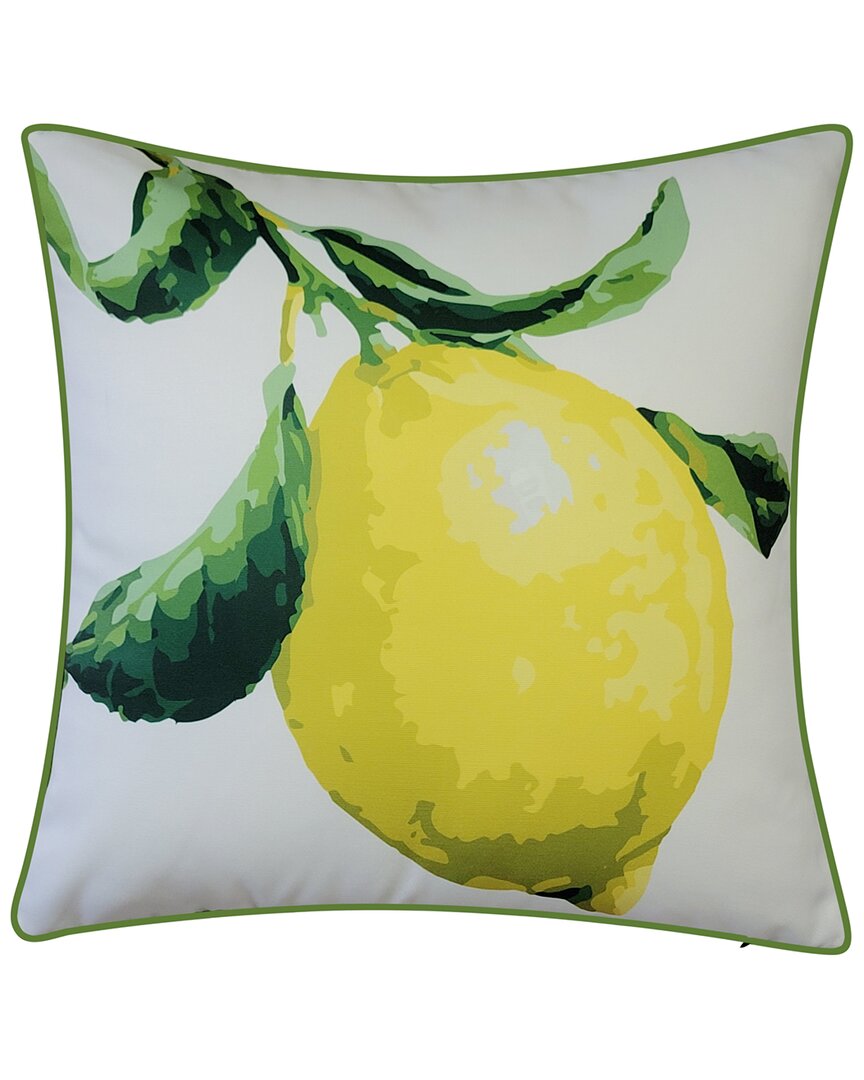 Edie Home Nybg Indoor/outdoor Oversized Lemon Print Decorative Pillow