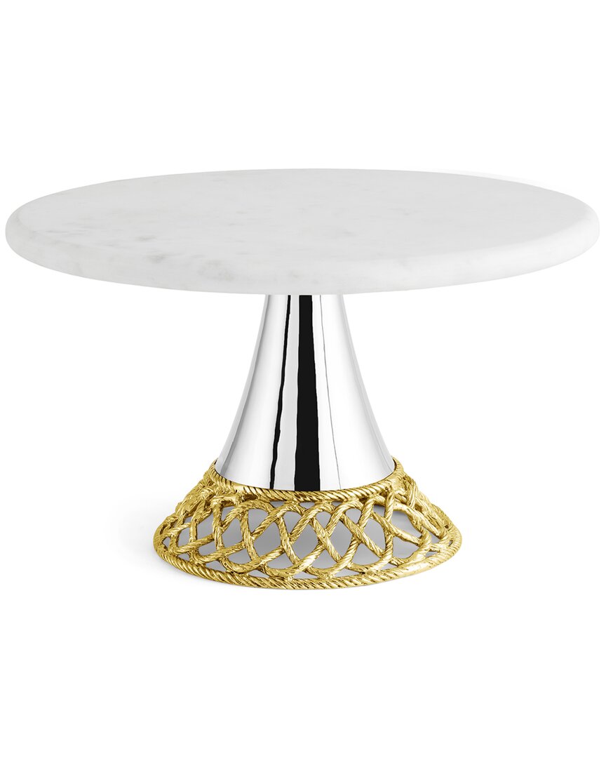 Michael Aram Love Knot Marble Cake Stand In White