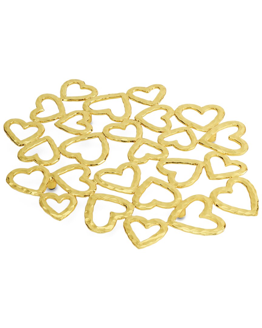 Michael Aram Micheal Aram Heart Trivet In Gold
