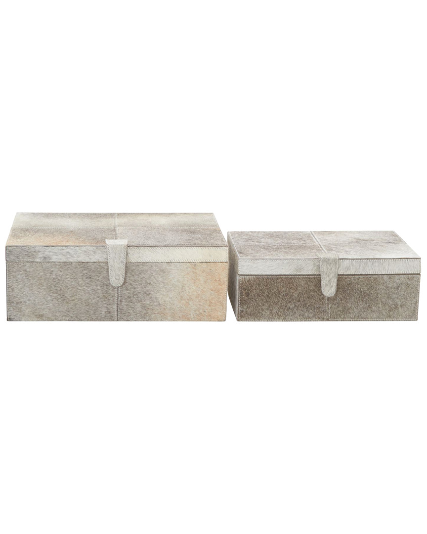 Peyton Lane Natural Reflections Set Of 2 Hide Box Sets