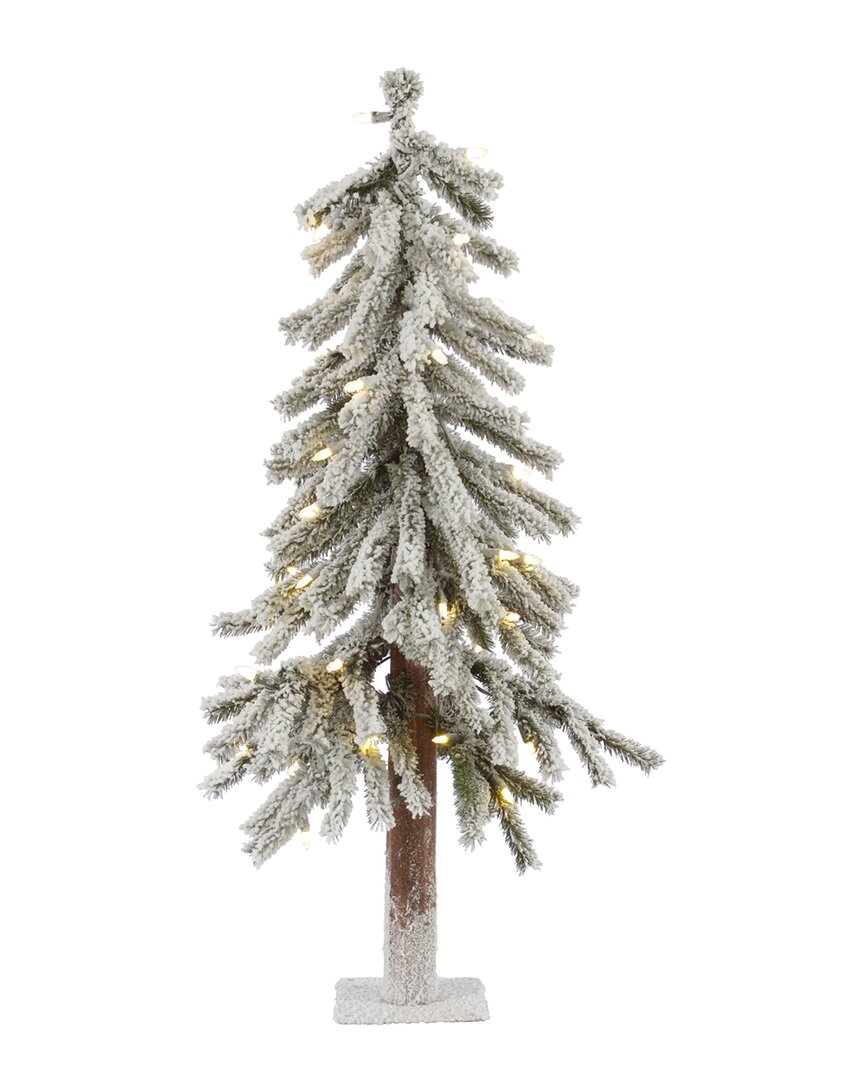 Vickerman 3ft Flocked Alpine Artificial Christmas Tree In Gray
