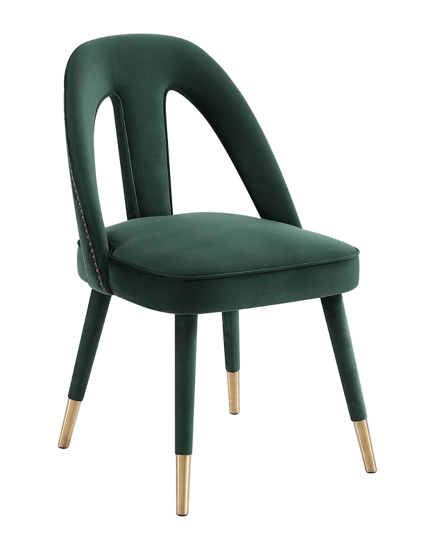 Tov Furniture Petra Forest Green Velvet Side Chair