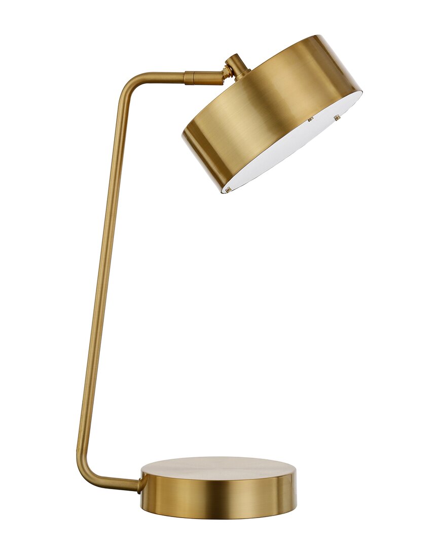 Abraham + Ivy Bradburn Brass Table Lamp With Integrated Led In Gold