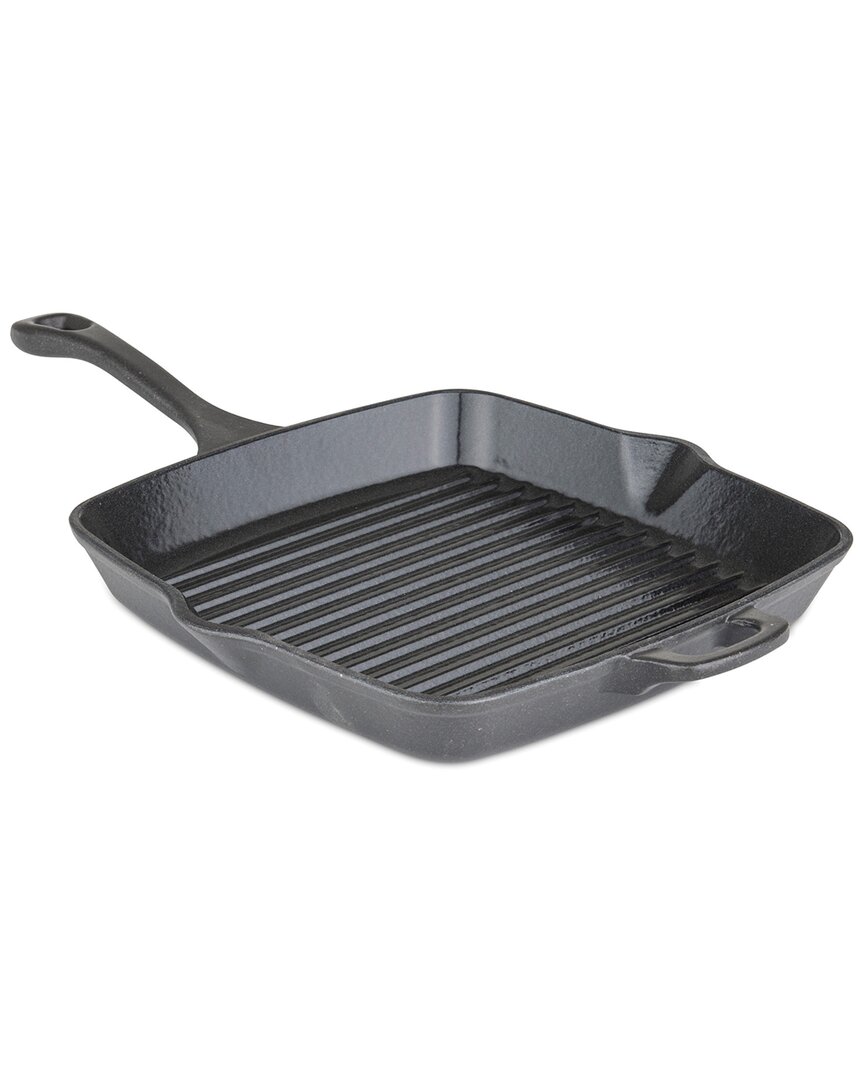 Shop Viking Cast Iron 11in Square Grill Pan In Charcoal