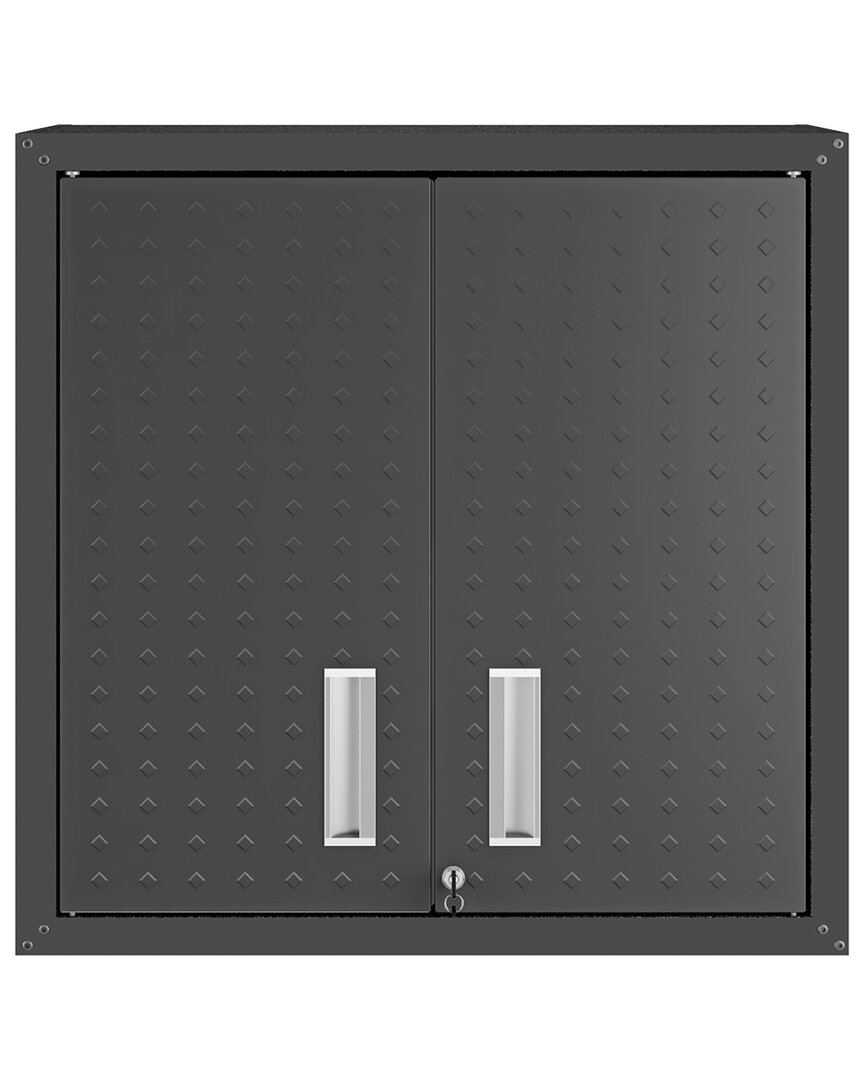 Manhattan Comfort Fortress Floating Garage Cabinet In Grey