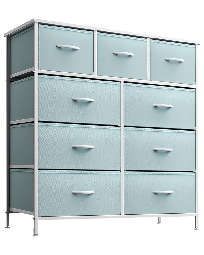 Sorbus 9-drawer Chest Dresser In Blue