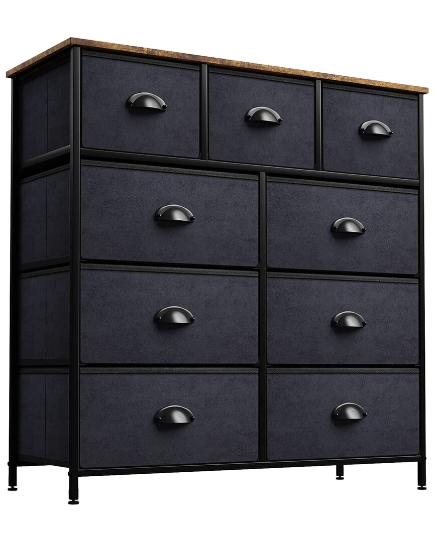 Sorbus 9-drawer Chest Dresser In Black