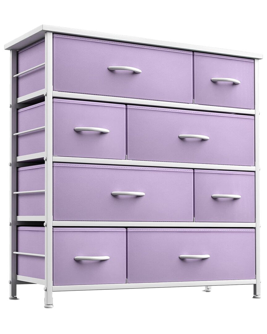 Sorbus 8-drawer Chest Dresser In Purple