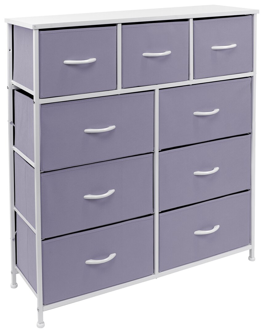 Sorbus 9-drawer Chest Dresser In Purple