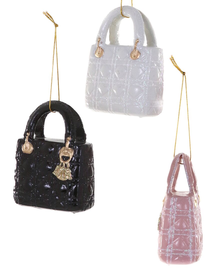 Cody Foster & Co. Diminutively Posh Handbag 3pc Ornament In Multi