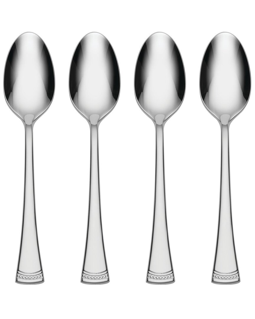 Lenox Portola Cocktail Spoons, Set Of 4 In Metallic And Stainless