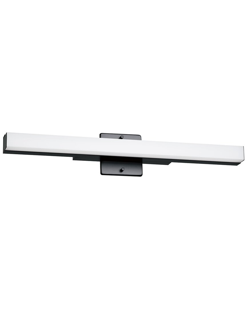 Eglo Torretta 1 Light Integrated Led Bath/vanity Light With Black Finish & White Acrylic Shade