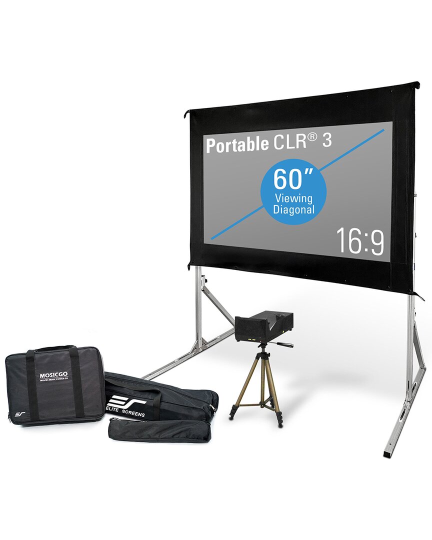 Elite Projector Eliteprojector Sport Portable Outdoor With 60in Screenf In Black