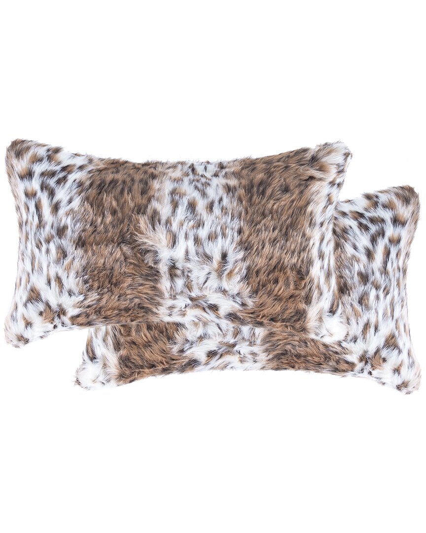 Luxe Faux Fur Set Of 2 Belton Pillows