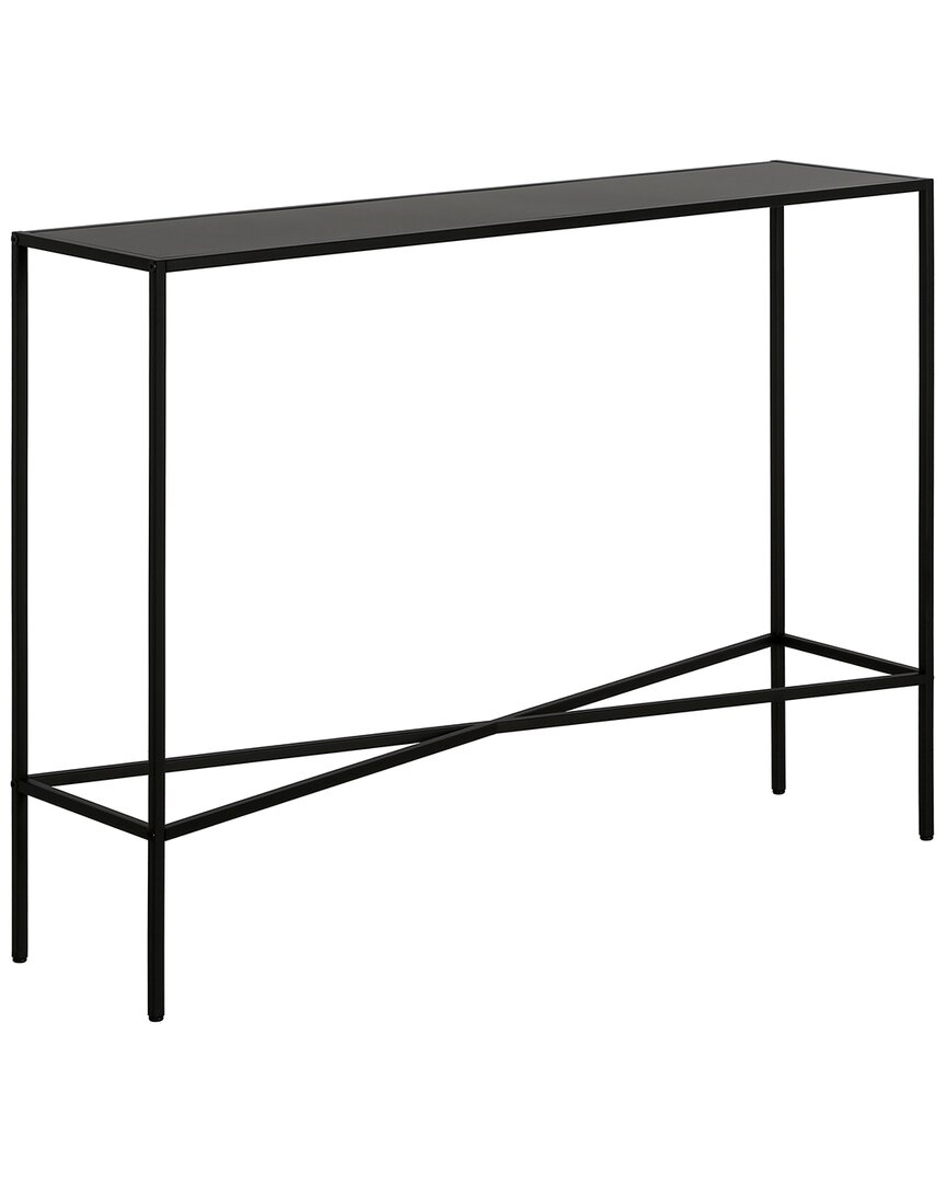 Abraham + Ivy Henley 42in Wide Rectangular Console Table With Metal Top In Black