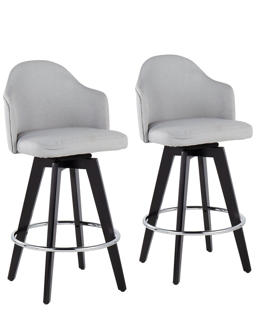 Shop Lumisource Set Of 2 Ahoy 26in Counter Stools In Black