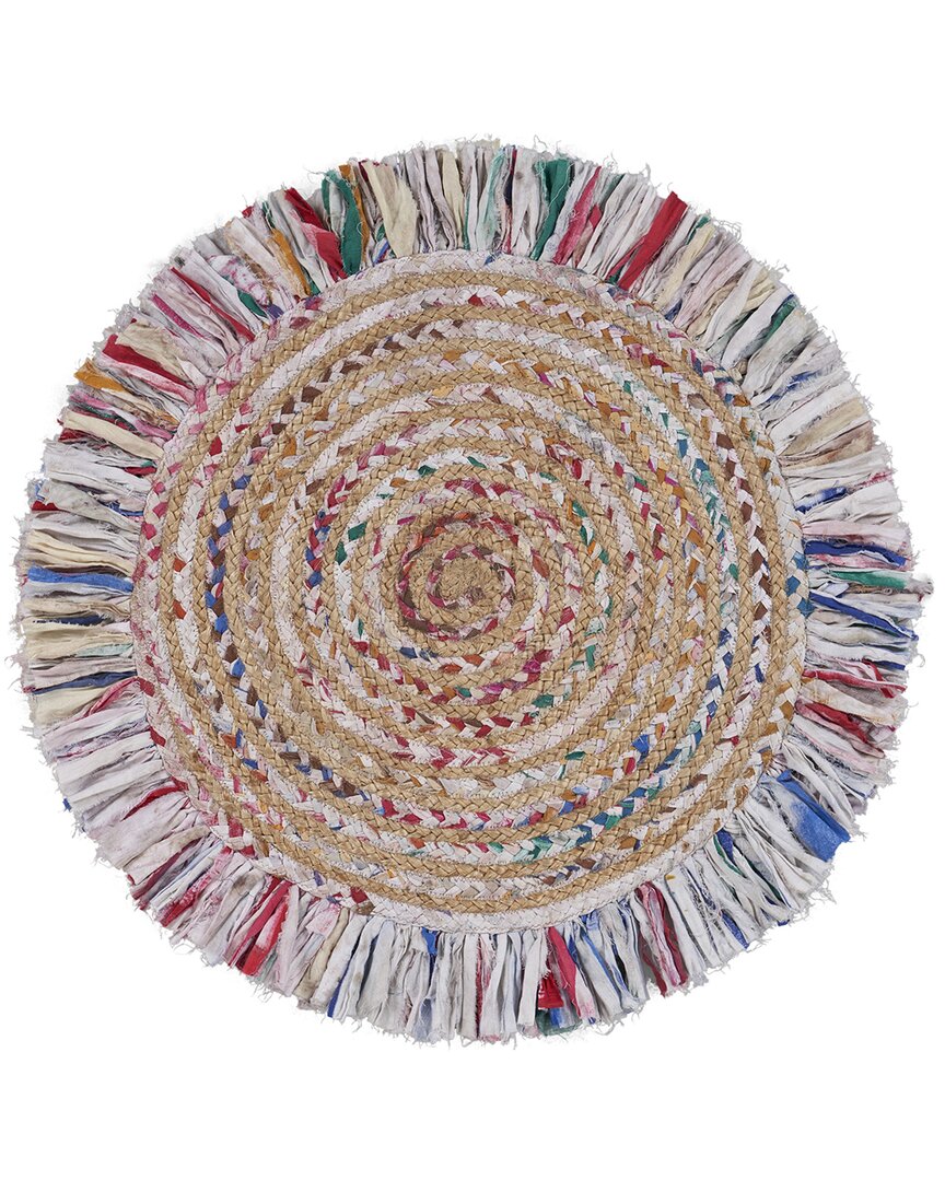 Lr Home Organic Jute Eco-friendly Area Rug In White