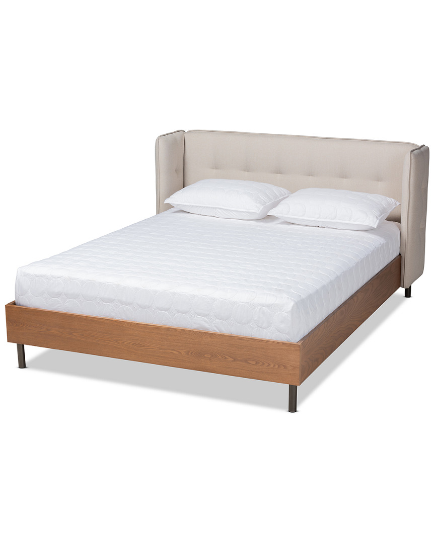 Baxton Studio Catarina Queen Size Wingback Platform Bed