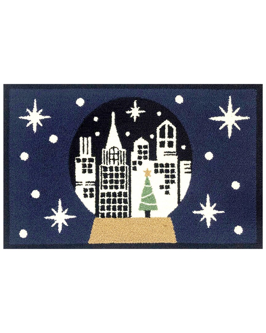 The Rug Market Holiday Snow Globe 24x36in Doormat In Multicolor