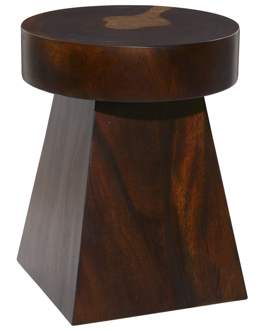 Peyton Lane Contemporary Round Accent Table In Brown