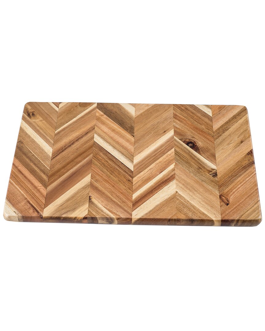 Lipper International Large Acacia Herringbone Cutting Board