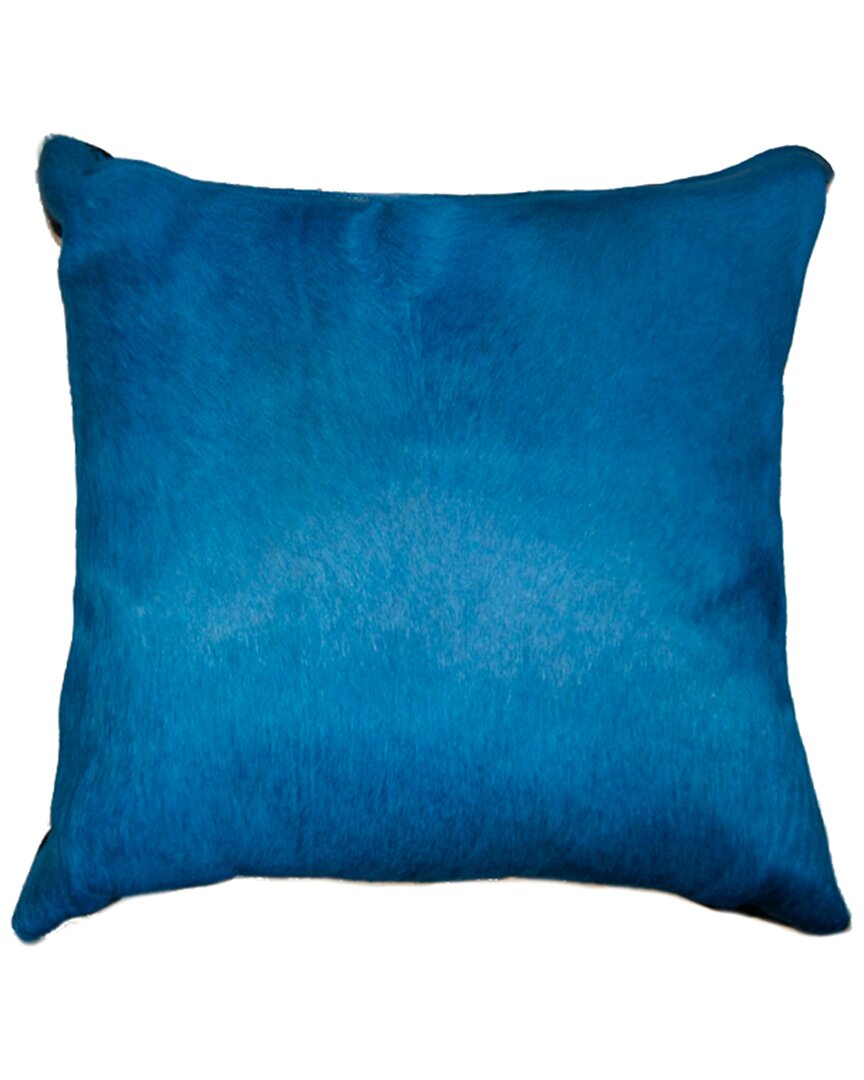 Natural Group Torino Cowhide Pillow In Blue