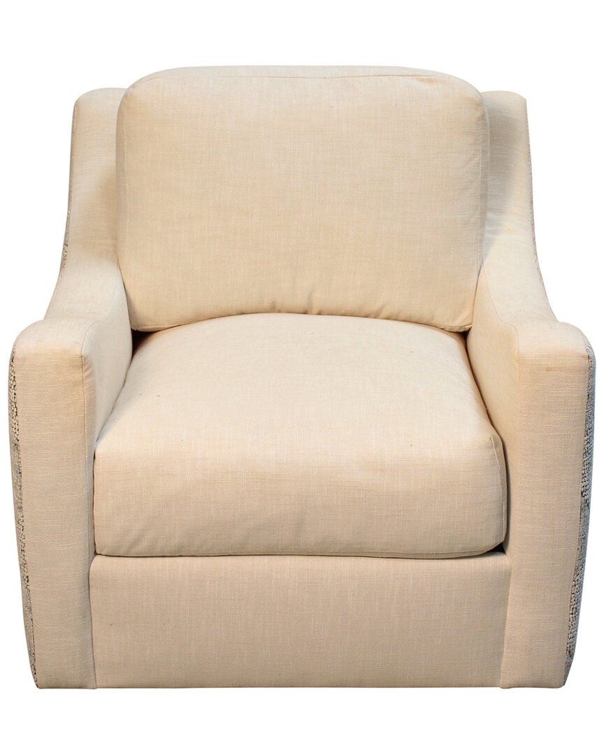 Peninsula Home Collection Sophie Swivel Chair In White