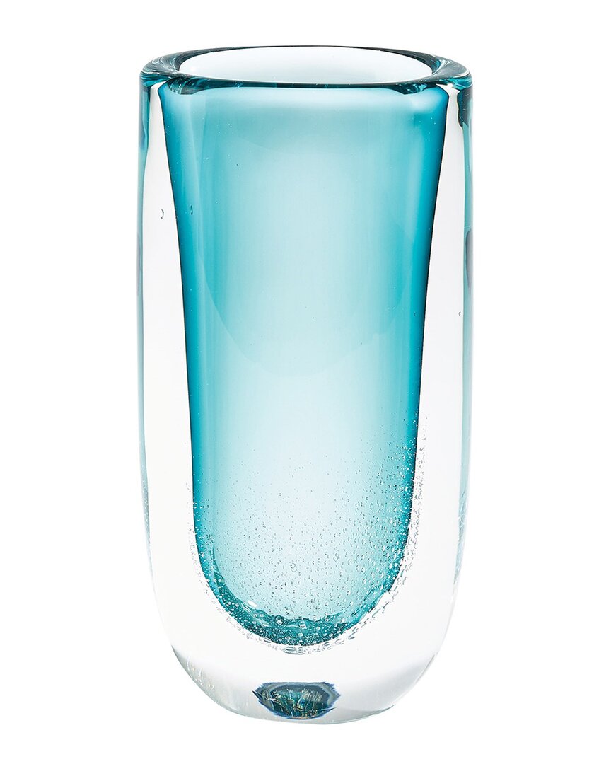 Shop Global Views Large Micro Bubble Vase In Blue