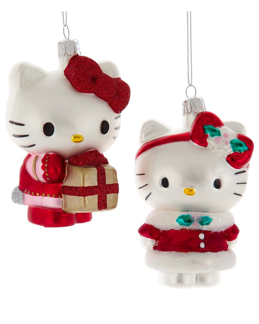 Kurt Adler 4.5hello Kitty Glass Orn 2/a In Multi