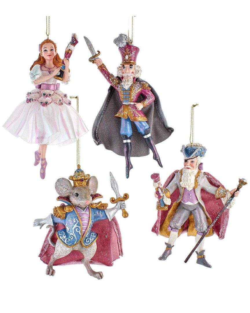 Kurt Adler Set Of 4 Nutcracker Suite Ornaments In Multi