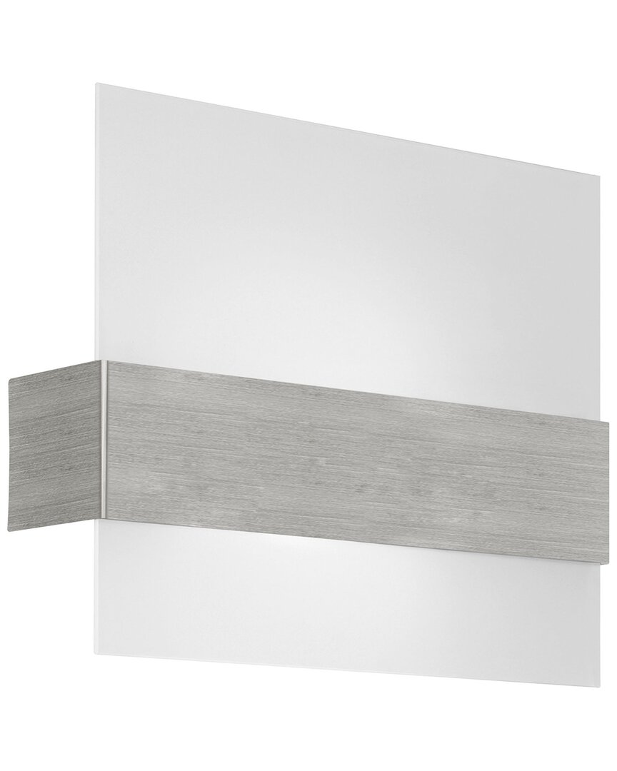 Eglo Nikita 1 Light Wall Light With Matte Nickel Finish & Satin Glass