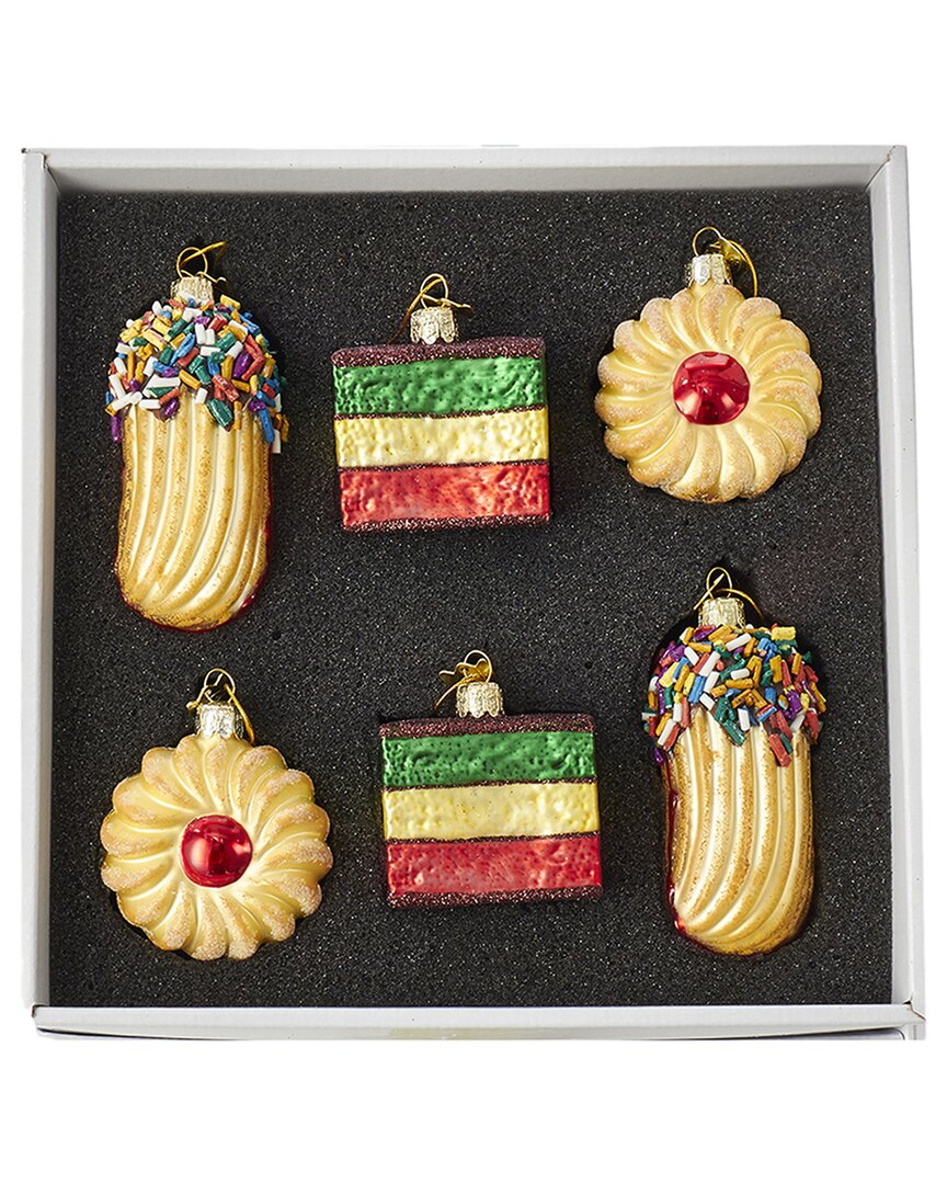 Kurt Adler Set Of 3 6 2-3in Noble Gems Glass Cookie Ornaments In Multi