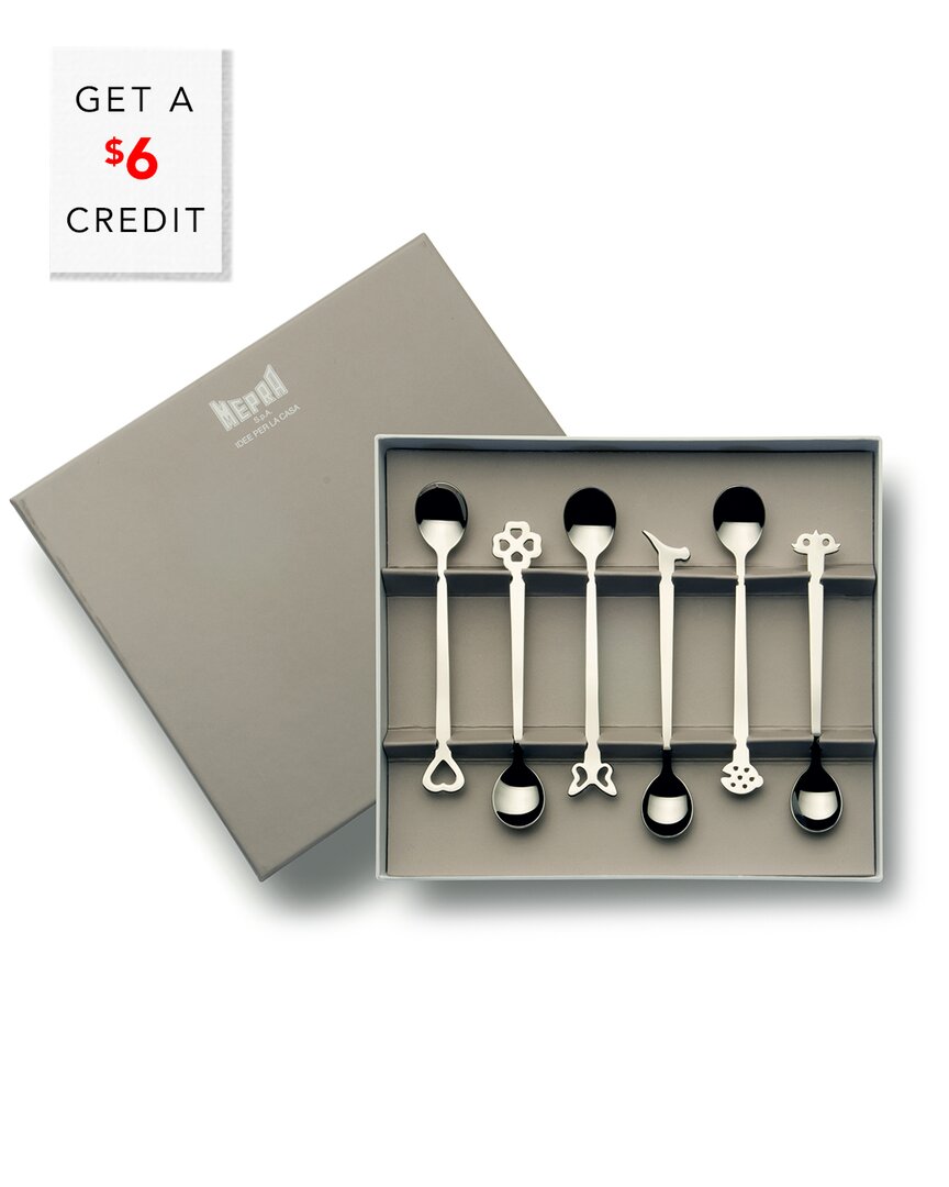 Mepra Gift Box 6pc Moka Spoons With $6 Credit