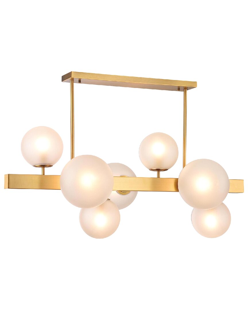 Bethel International 7-light Stainless Steel Chandelier With Glass Shades