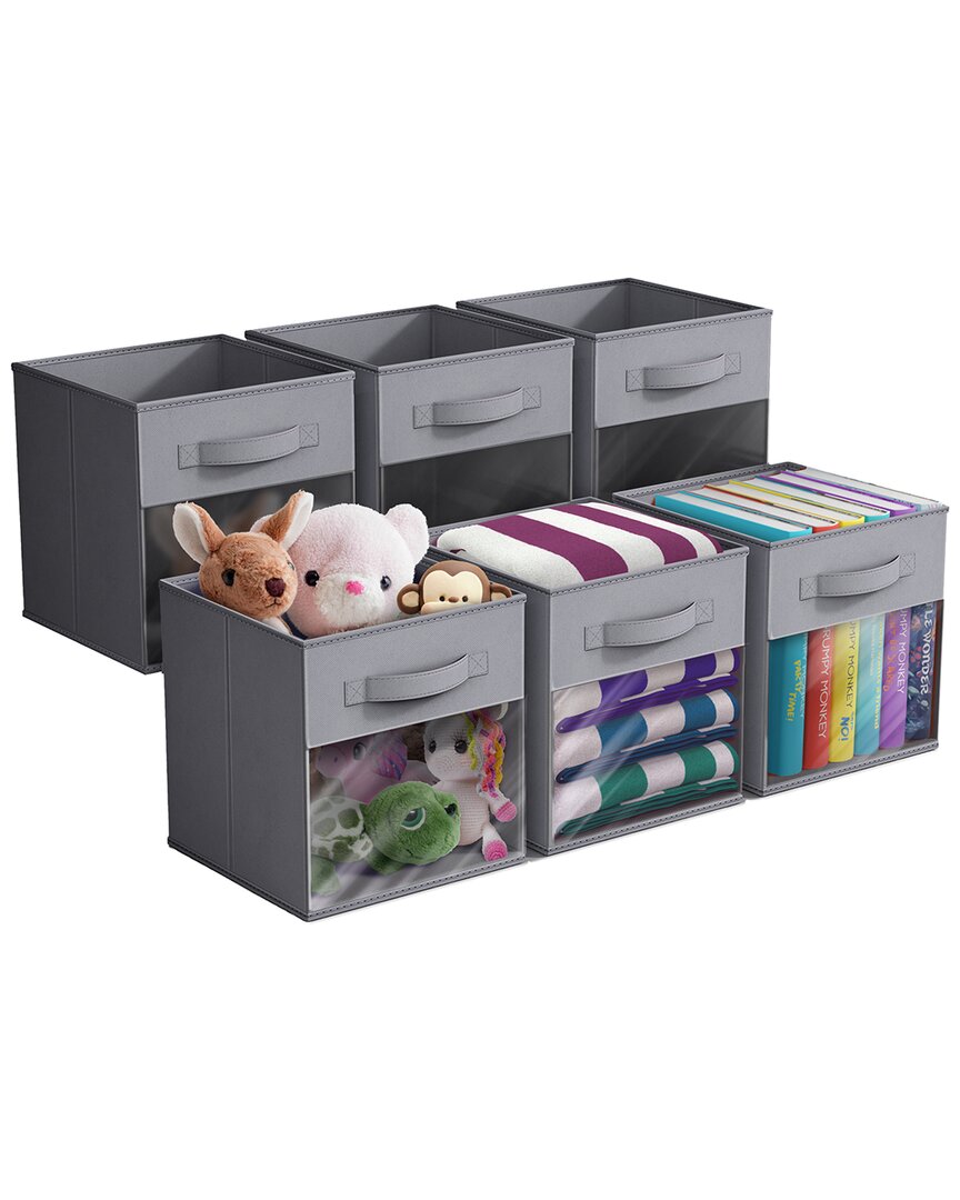 Sorbus 11in 6 Pack Collapsible Fabric Storage Bins In Multi