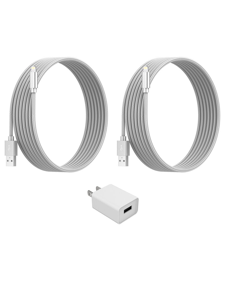 POSH TECH POSH TECH 2-PACK BRAIDED LIGHTNING TO USB CHARGE & SYNC CABLE